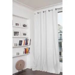 Rideau occultant total blanc 135 x 250