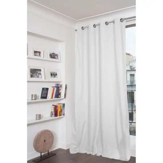 Rideau occultant total blanc 135 x 250
