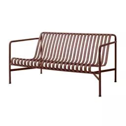 Canapé de jardin 2 places Palissade en Métal, Acier – Couleur Rouge – 139 x 88 x 70 cm – Designer Ronan & Erwan Bouroullec