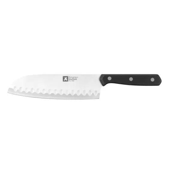 Couteau Santoku 17.5 cm en Acier Inoxydable + POM Noir