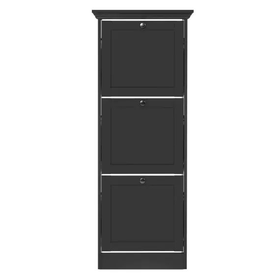 Meuble à chaussures 3 tiroirs avec poignées en métal