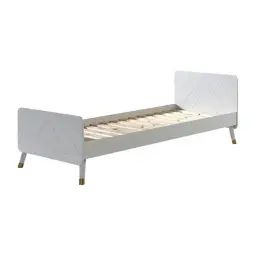 Lit 90×200 sommier inclus blanc