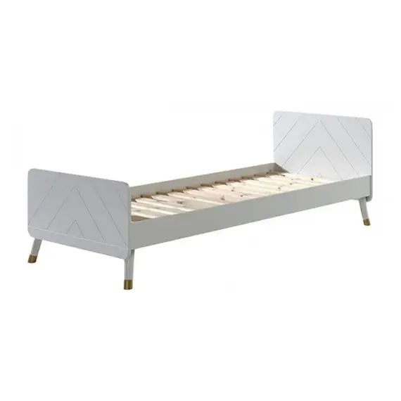 Lit 90×200 sommier inclus blanc