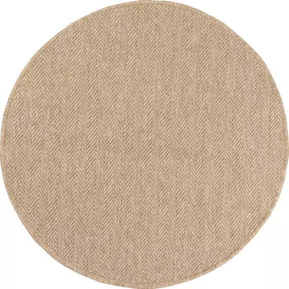 Tapis chevron effet jute naturel en polypropylène 120×20