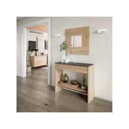 Console d’entrée ELVIE avec tiroir et miroir – Bois – 92 x 33 x 79 cm – Usinestreet