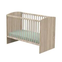 Lit bébé 60x90cm en mélamine marron