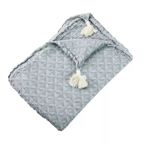 Plaid   gris 155X130