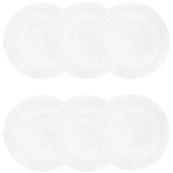 Assiette à dessert en verre transparent et blanc