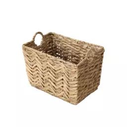 Panier haut en jacinthe d’eau moyen modèle – H32 cm