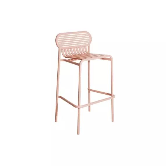 Tabouret de bar Week-end en Métal, Aluminium thermolaqué époxy – Couleur Rose – 55 x 75.24 x 104 cm – Designer Studio BrichetZiegler