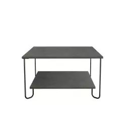Table basse design métal gris