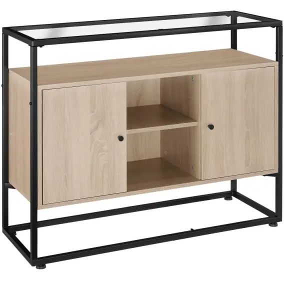 Buffet Style Industriel Bois clair industriel, Chêne Sonoma