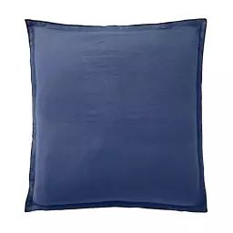Taie d’oreiller lin lavé bleu cobalt 65×65 cm