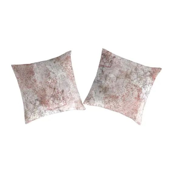 2 Taies d&rsquo;oreiller en percale de coton 65×65 cm gris