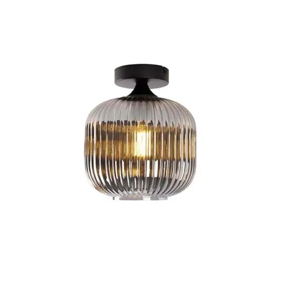 Plafonnier en verre noir