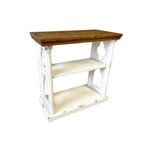 Console en bois blanc patiné L 81