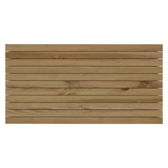 Tête de lit horizontale en bois couleur chêne foncé 200x80cm