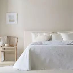 Couvre lit en coton blanc 235×270