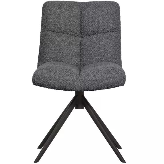 Chaise de table Pivotante en bouclé anthracite