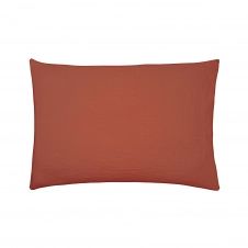 Taie d’oreiller en coton orange 50×75