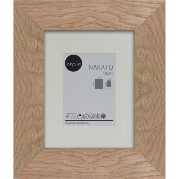 Cadre Nakato, l.18 x H.24 cm, bois chêne, INSPIRE
