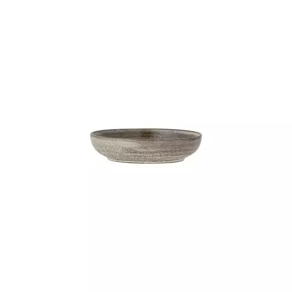 Saladier Vaisselle en Céramique, Grès émaillé – Couleur Marron – 22 x 22 x 5 cm