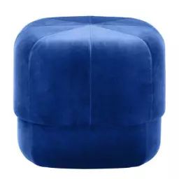 Pouf Circus en Tissu, Bois – Couleur Bleu – 50.13 x 50.13 x 40 cm – Designer Simon Legald