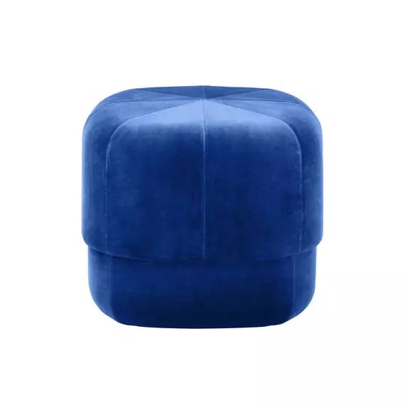 Pouf Circus en Tissu, Bois – Couleur Bleu – 50.13 x 50.13 x 40 cm – Designer Simon Legald