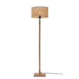 Lampadaire bambou abat-jour bambou naturel, h. 128cm