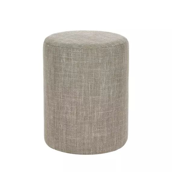 Pouf en tissu D35cm gris clair