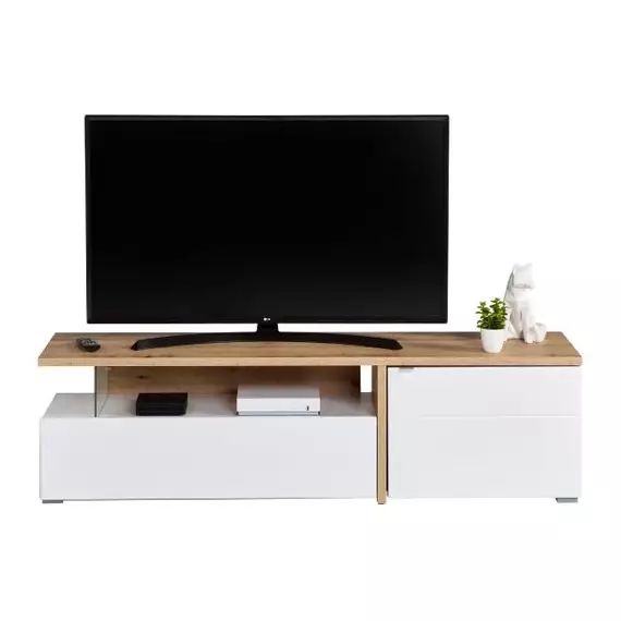 Meuble TV PIPA II Chêne/blanc