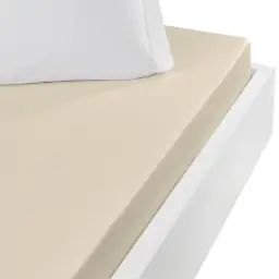 Drap housse jersey de coton peigné extensible ficelle 160×200 cm