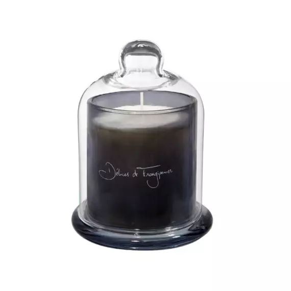 Bougie parfumée en verre fumé sous cloche – Atmosphera