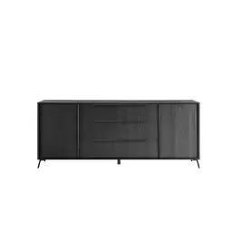 Buffet 2 portes et 3 tiroirs – L205 cm – Noir