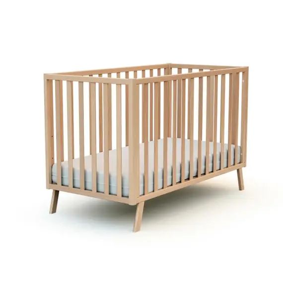 Lit bébé 60×120 hêtre verni