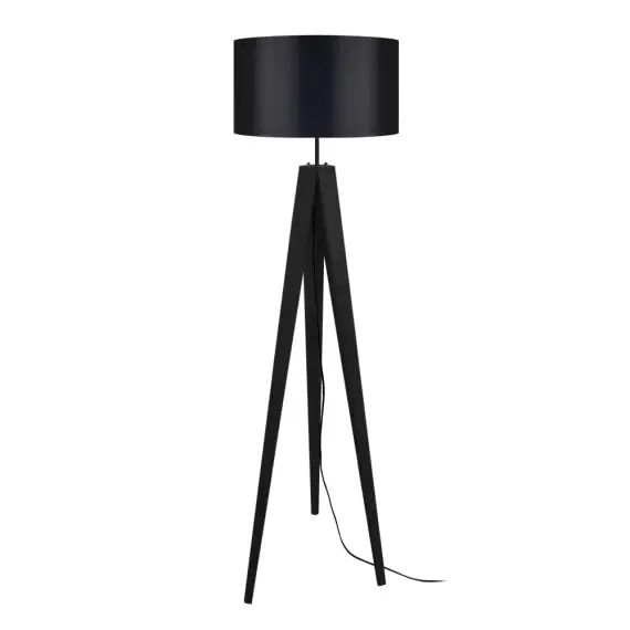 Lampadaire bois noir