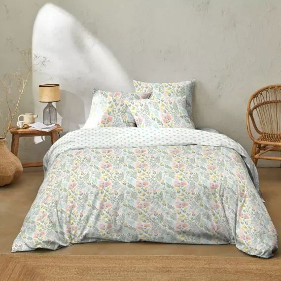 Parure de lit 2 places coton à motifs 220×240 cm