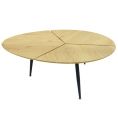 image de tables basses & appoint scandinave Table basse design métal et bois l. 112 x h. 41 noir