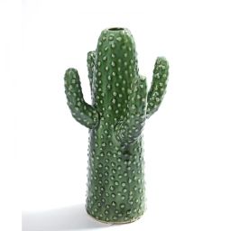 Vase cactus medium porcelaine verte H29cm