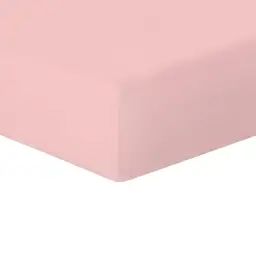 Drap housse lin lavé 160x200x30 rose