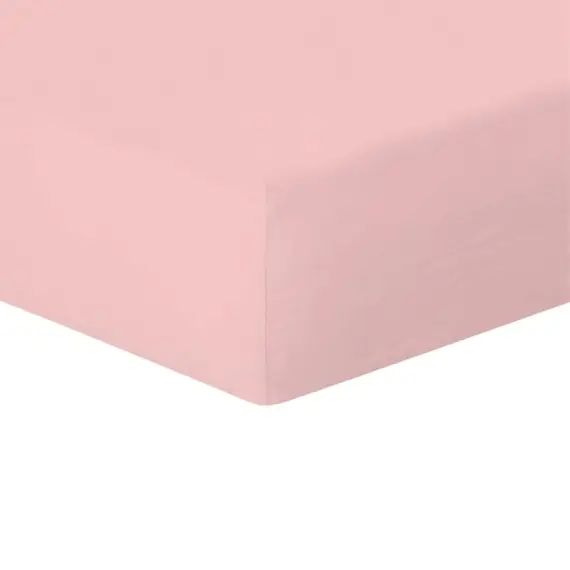 Drap housse lin lavé  160x200x30 rose
