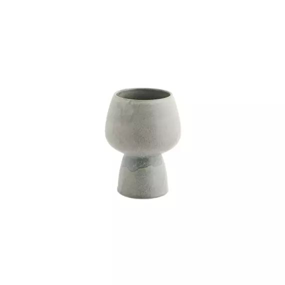 Cache-pot en céramique gris H21