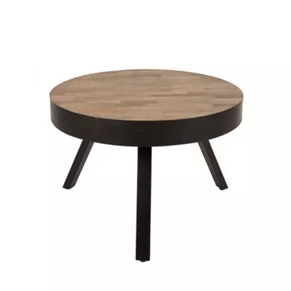 Suri – Table basse ronde ø58 cm en teck recyclé Medium – Couleur – Bois