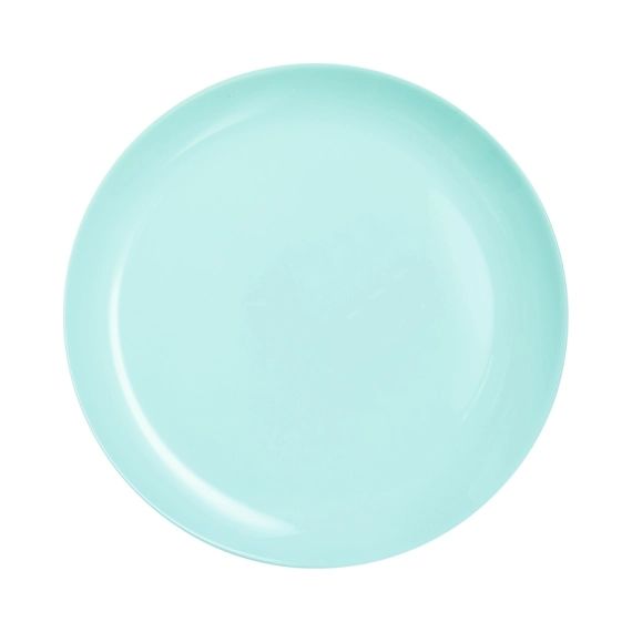 Assiette plate en opale turquoise D27cm