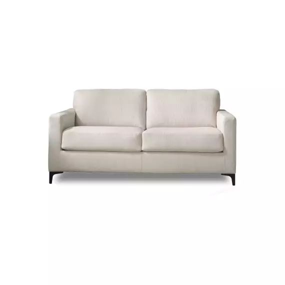 Canapé droit convertible 3 places Velours côtelé Beige