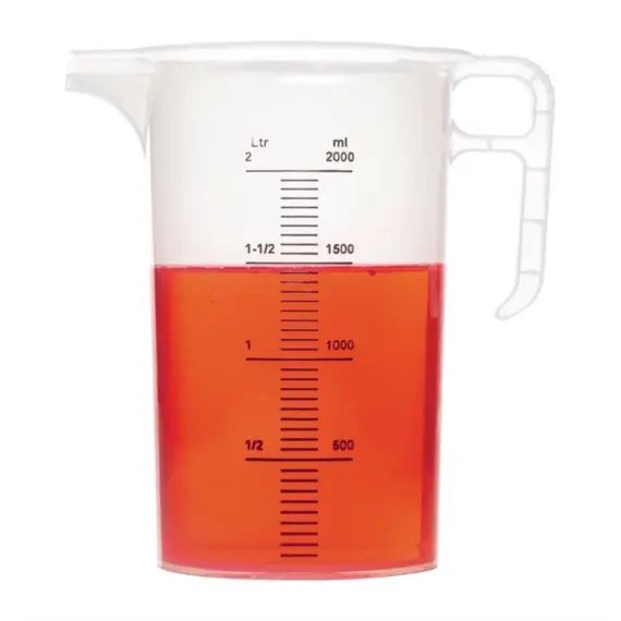 Pichet mesureur en polypropylène transparent 2 litres