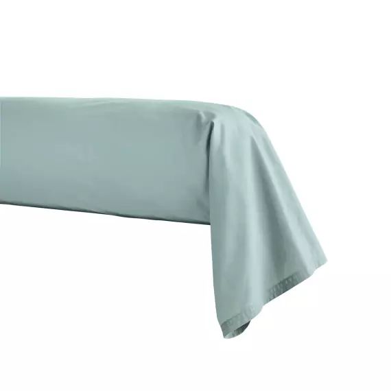 Taie de traversin en percale de coton bleu archipel 43×230