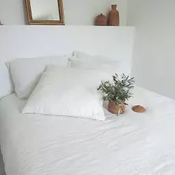 Housse de couette chanvre et coton 220 x 240 cm – Blanc