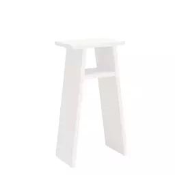 Table de chevet en bois couleur blanche