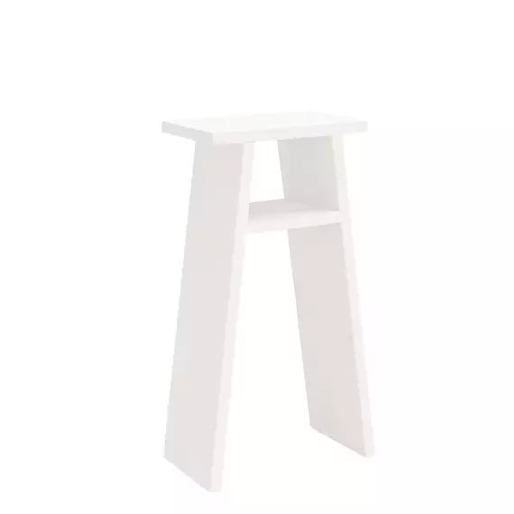 Table de chevet en bois couleur blanche